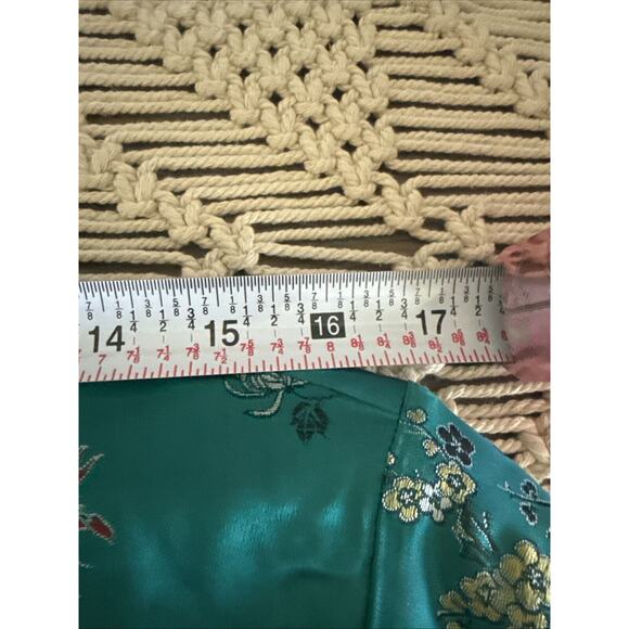 Peony Brand Retro Vintage Green red reversible 70’s 80’s. silk jacket Size 38 - Picture 13 of 14